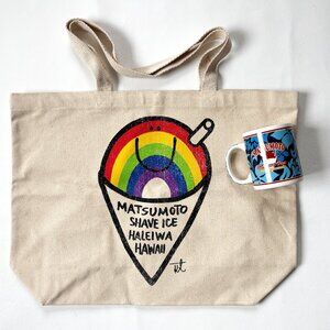 New Matsumoto Shave Ice Tote Bag and Mug Haleiwa Hawaii North Shore